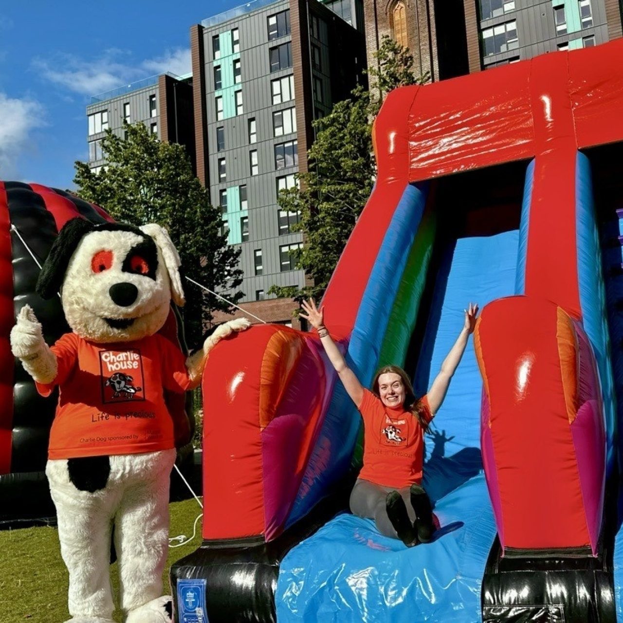 Image 1 Charlie Dog and fundraiser Louise Bone